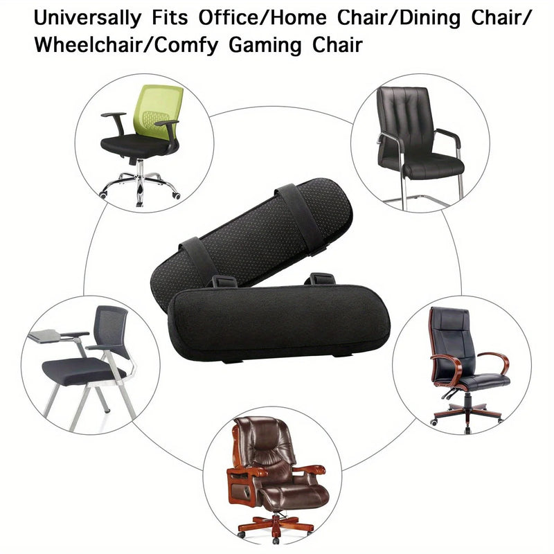 Memory Foam Armlehnenpolster | Ergonomische Ellbogenstütze & Druckentlastung | Abnehmbarer Samtbezug | Ergoflair