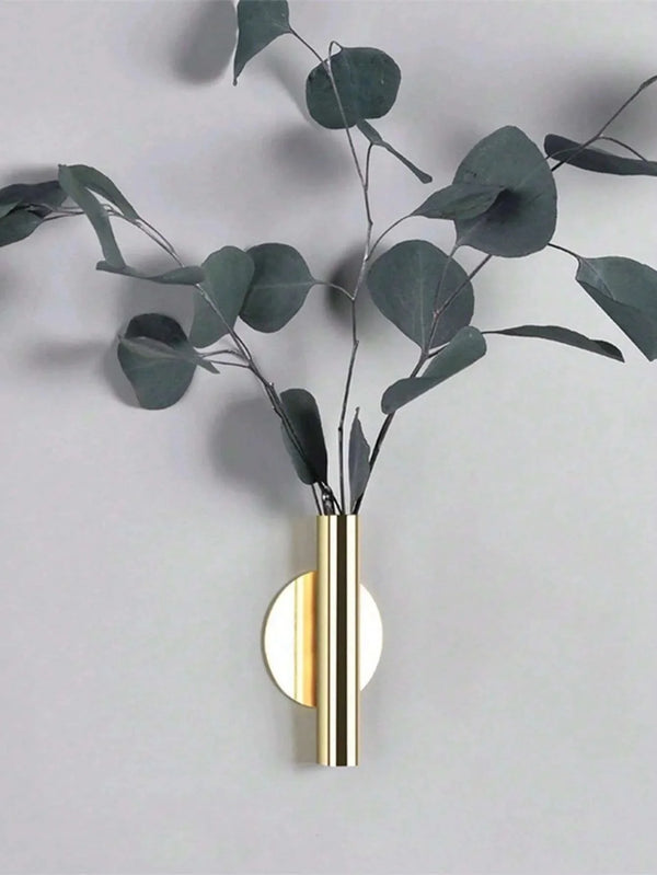 Wandvase AureaBloom | 1/3 Stück | Edelstahl in Roségold | Runde Metallvase im Nordic-Stil | Für Wohnzimmer, Hochzeit & Wanddeko