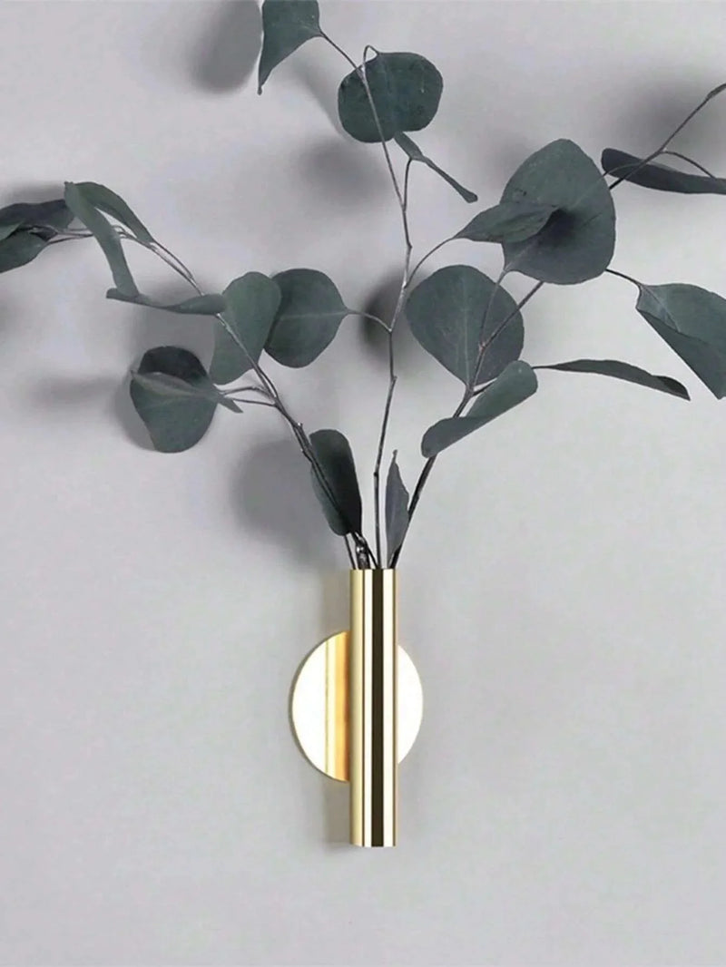 Wandvase AureaBloom | 1/3 Stück | Edelstahl in Roségold | Runde Metallvase im Nordic-Stil | Für Wohnzimmer, Hochzeit & Wanddeko