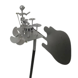 Rockvento Metall Windspiel Gitarre | Handgefertigte Windskulptur | Rock Deko für Garten & Terrasse | 28 × 17 cm