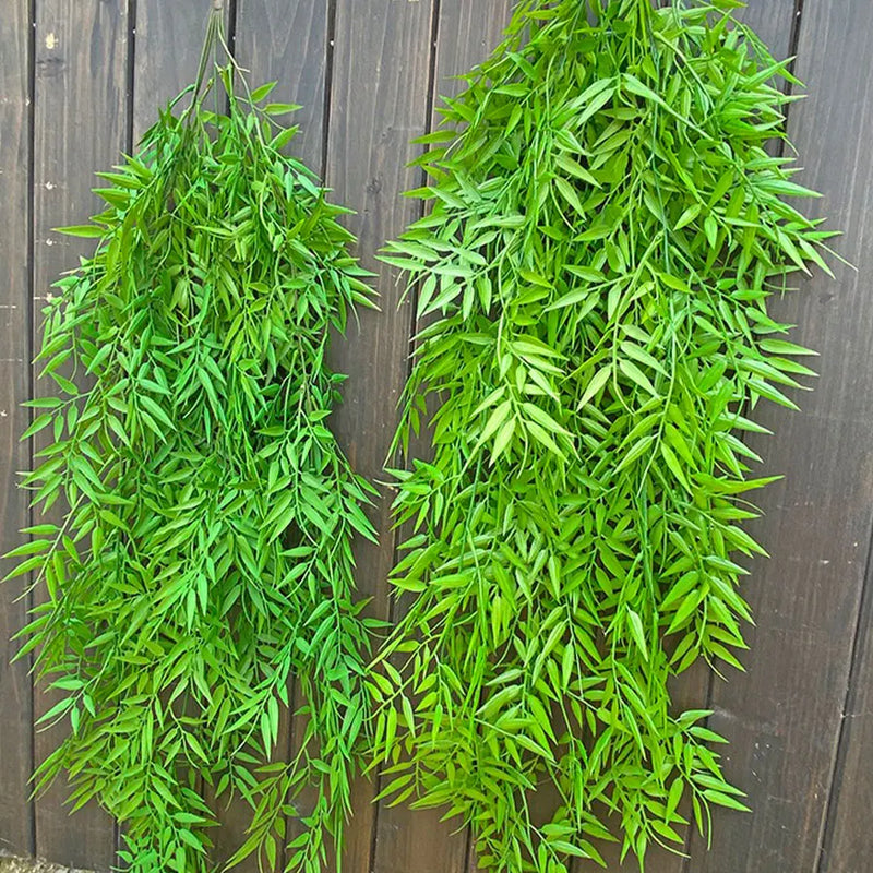 Künstliche Hängepflanze | Tropische Bambus- & Weidenblätter | 80–105 cm | Wand- & Gartendeko
