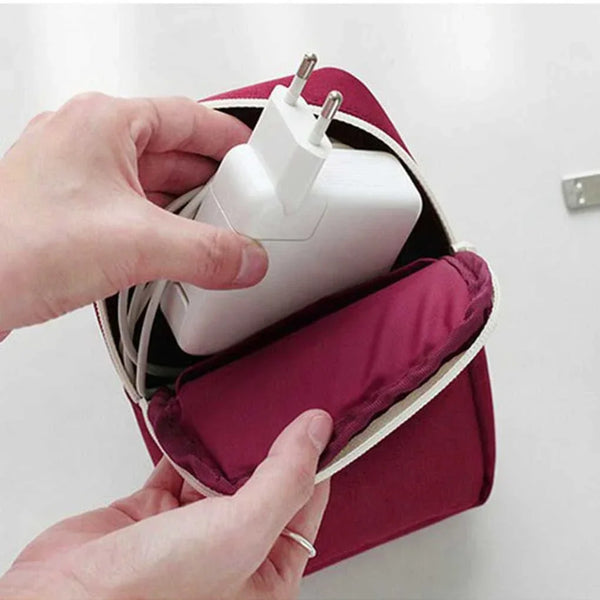 TechTidy Elektronik Organizer Tasche | Kompakt & Wasserabweisend | Für Kabel, Ladegeräte & Zubehör