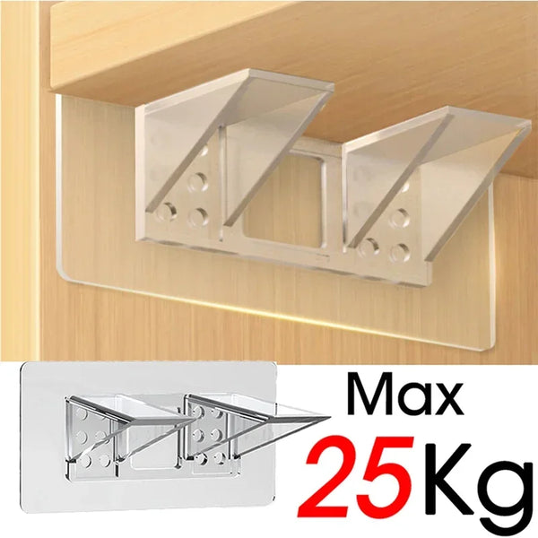 Trennhalter ClearFix | Transparenter Regal- und Schubladenteiler | Für Schränke, Fächer & Bücherregale | 15×7 cm