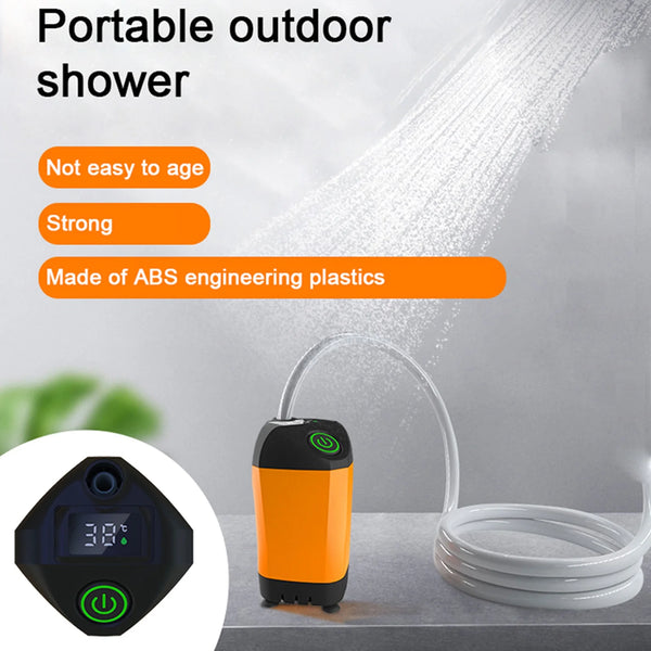 Campurion Camping Dusche Tragbar | Elektrische Outdoor Dusche mit Pumpe | IPX7 Wasserdicht | 4800mAh Akku | Für Camping, Wandern & Reisen