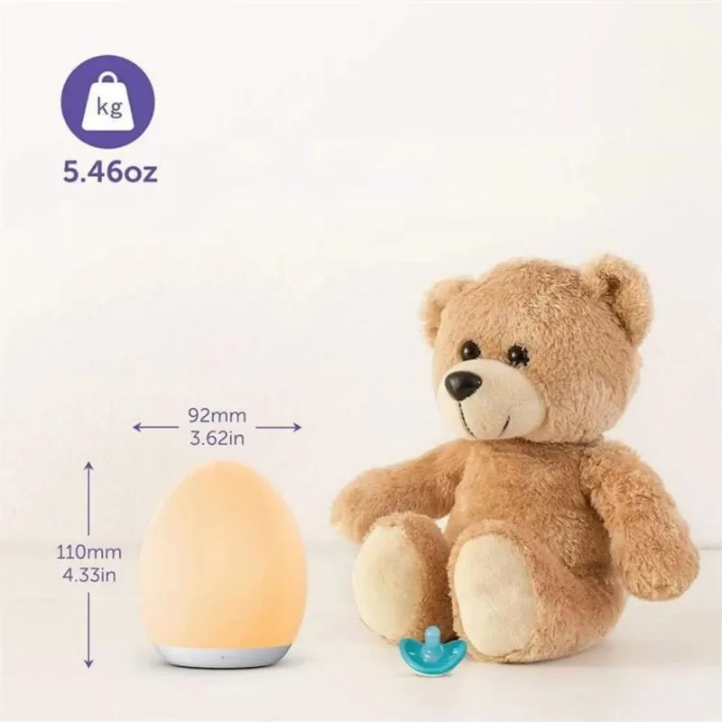 Lumiboo Nachtlicht | RGB & Warmweiß | Touch-Steuerung | 100h Akku | 12 × 10 cm | Baby- & Kinderzimmer
