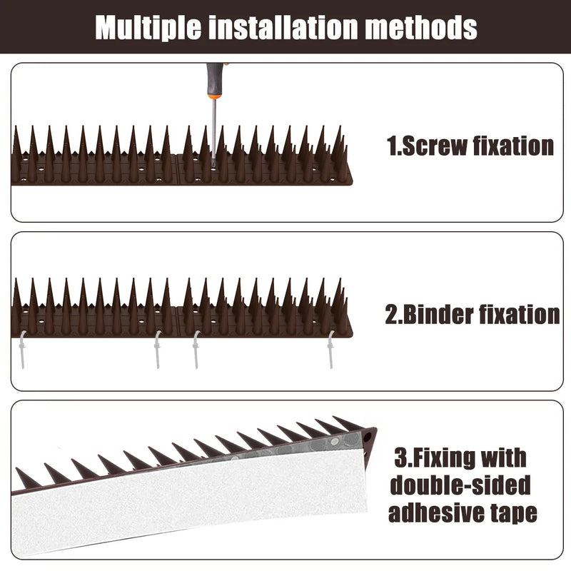 SafeWing 12/20er-Set Vogelabwehr-Spikes | Abnehmbar & Tierfreundlich | Anti-Kletter-Schutz für Zaun, Fensterbank & Dachkante