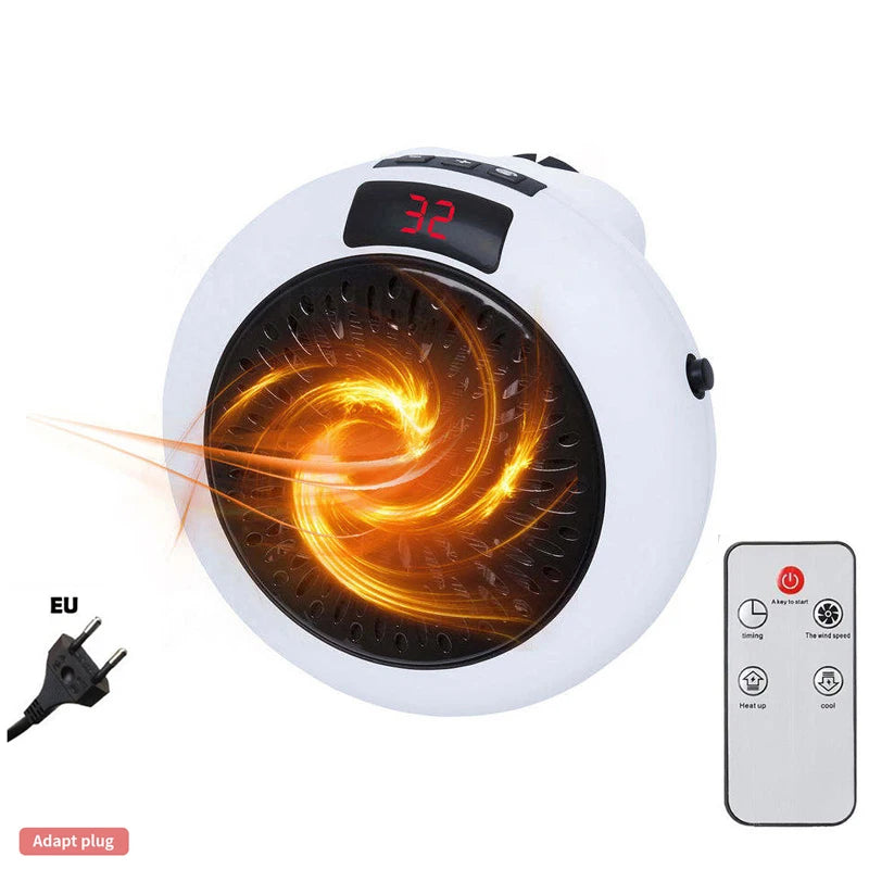 AeroHeat Mini Heizlüfter | Elektrischer PTC-Keramik-Heizer für Zuhause & Büro | Tragbarer Tisch- & Wandheizer | Kompakte Wärmequelle für den Winter