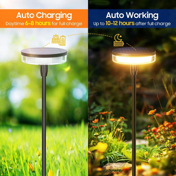 Solar-Gartenleuchte LuminVento | Wegbeleuchtung mit Windschlenker | Automatisches Ein/Aus | IP65 Außenlicht