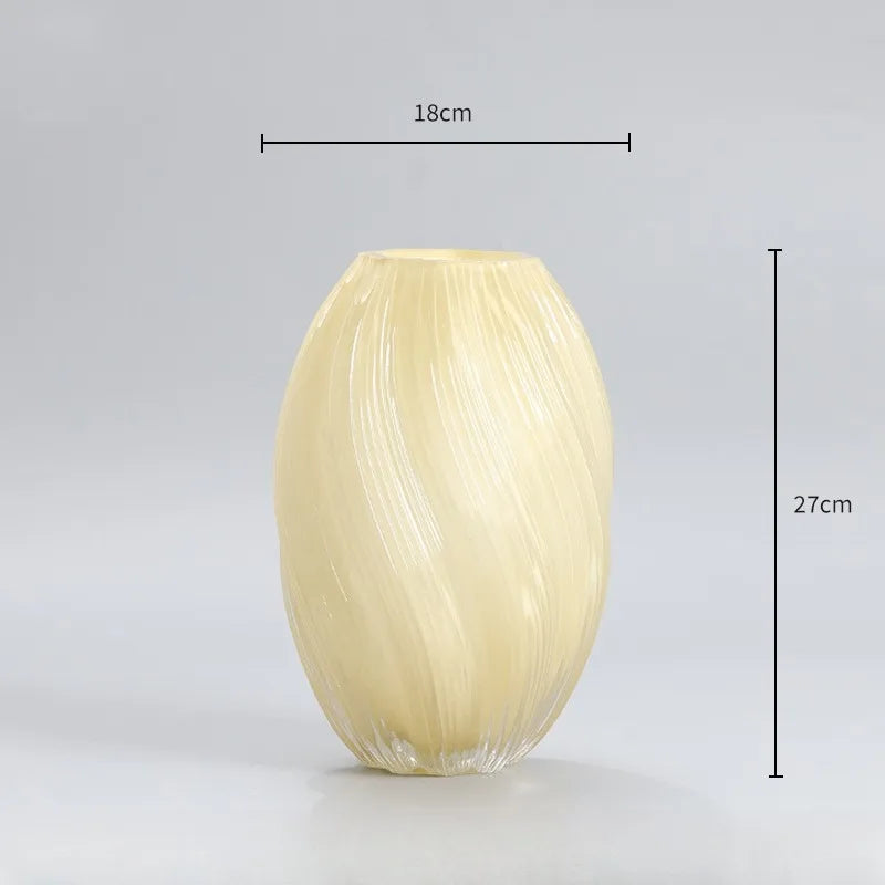 Glazen Vaas | TwistDesign | Gedraaid Ontwerp | Modern & Elegant | Voor Droogbloemen & Decoratie