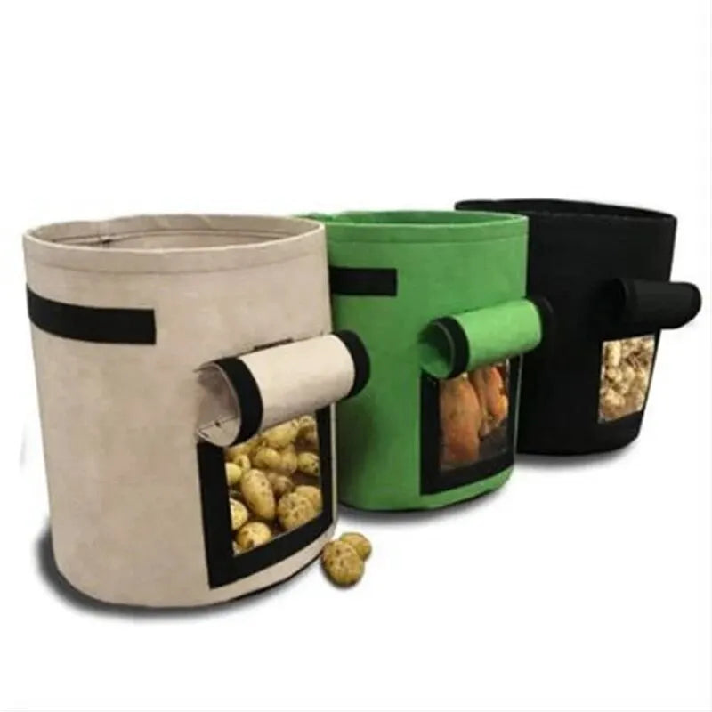 Pflanzsack RootView Garden | Filz-Pflanztasche mit Sichtfenster | 5/7 Gallonen | Für Kartoffeln, Gemüse & Kräuter | Atmungsaktiv & Wiederverwendbar