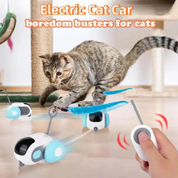 Intelligentes Katzenspielzeug PurrChase Move | Fernbedienung & Automatik | Hinderniserkennung | USB-ladbar | 7,4×6,7×4,4 cm