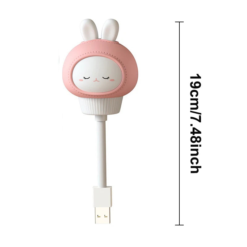 Lumiboo LED Nachtlicht für Kinder | USB oder Fernbedienung | 3 Helligkeitsstufen | Niedliches Tierdesign | 6,8 x 6 x 19 cm