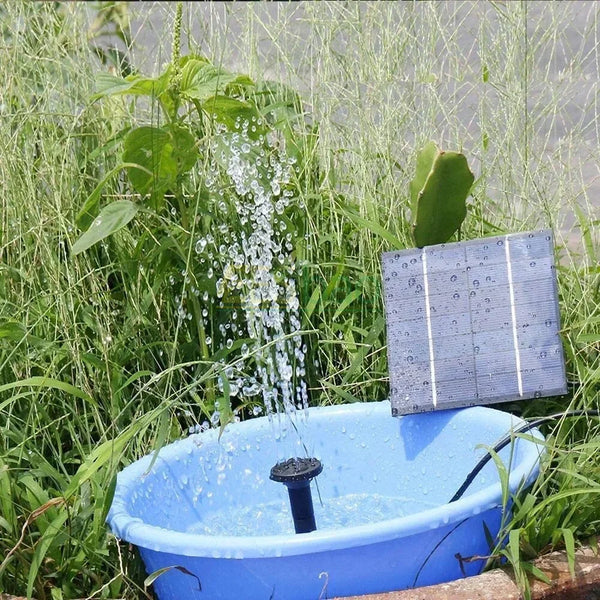 Solar Springbrunnen AquaBloom Mini 1.2W | Schwimmende Solarpumpe | Für Garten, Teich & Vogelbad