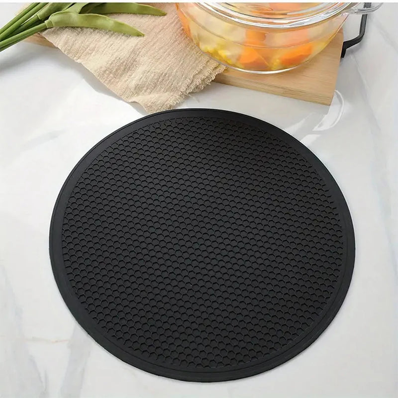 Silikon-Untersetzer HexaGrip 25 | Ø 25 cm | Hitzebeständige Waben-Matte | Rutschfest & flexibel | Für Töpfe, Pfannen & Geschirr