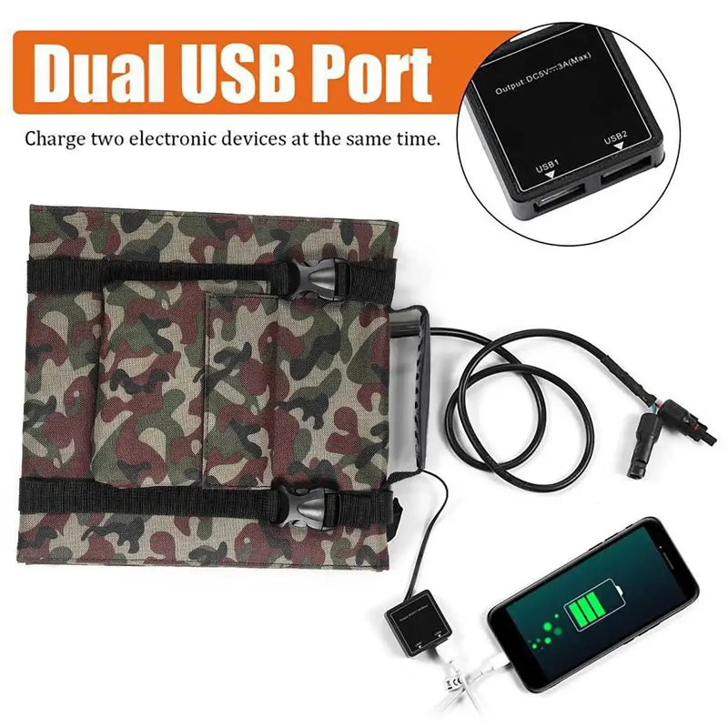 Faltbares Solarpanel-Set Solivio Camp 800 | 100–800 W Leistung | 18V DC & USB-Ausgang | Für Auto, Boot, Wohnmobil & Outdoor | 87 × 28,5 cm (ausgeklappt)