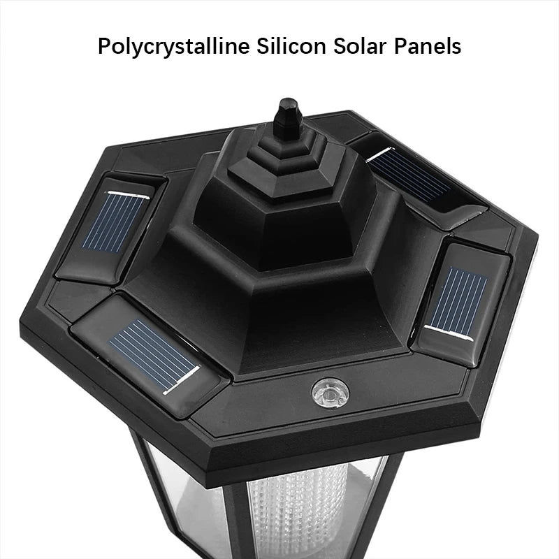 Solara Solar Gartenlampe | Sechseck-Design | Warm- & Kaltweiß | 8h Leuchtdauer | Wetterfest