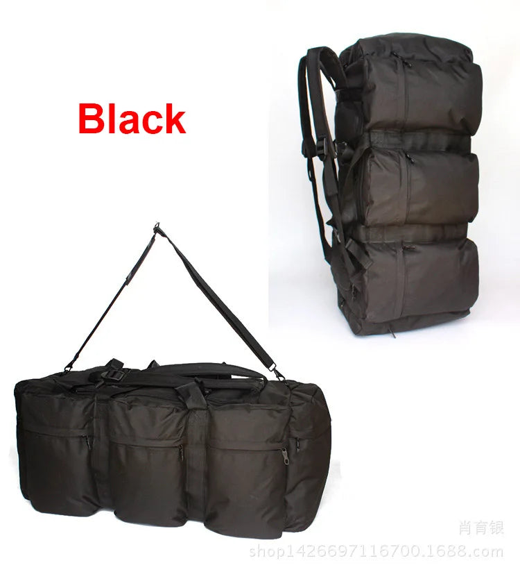 Multifunktionale Outdoor-Tasche TrailForge X75 | 75×38×36 cm | 4-in-1 Tragetasche: Rucksack, Umhängetasche, Handgepäck & Crossbody | Wasserdicht & Robust