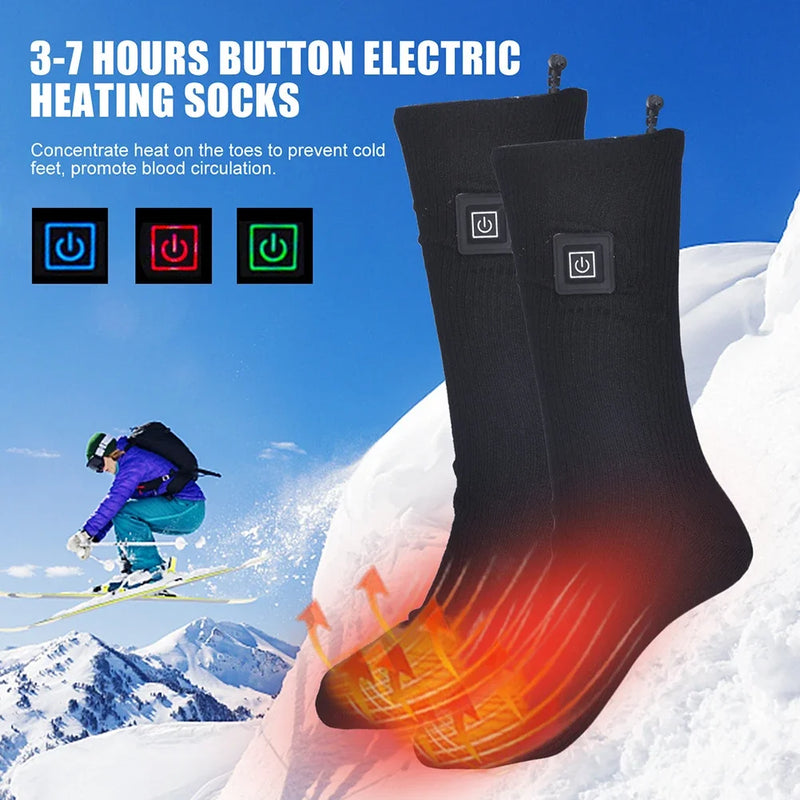 Elektrisch Beheizte Socken | USB Wärmesocken für Damen & Herren | 3 Heizstufen | Ideal für Skifahren, Radfahren & Outdoor | ThermaStep