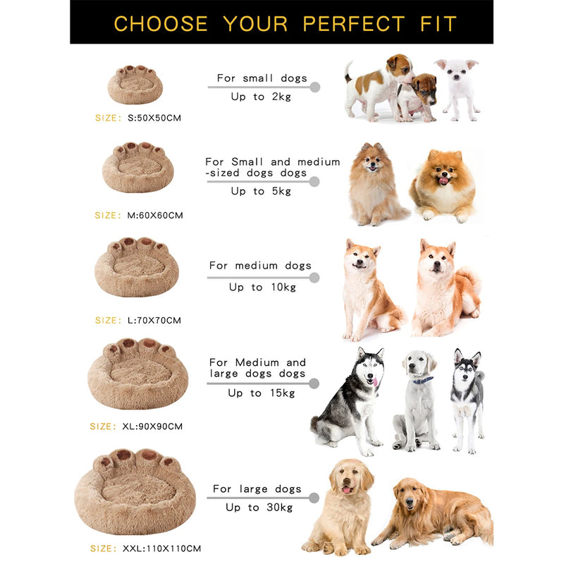 Hundebett Pawlana | Flauschiges Kuschelnest | Orthopädisch & Waschbar | Für Hunde & Katzen