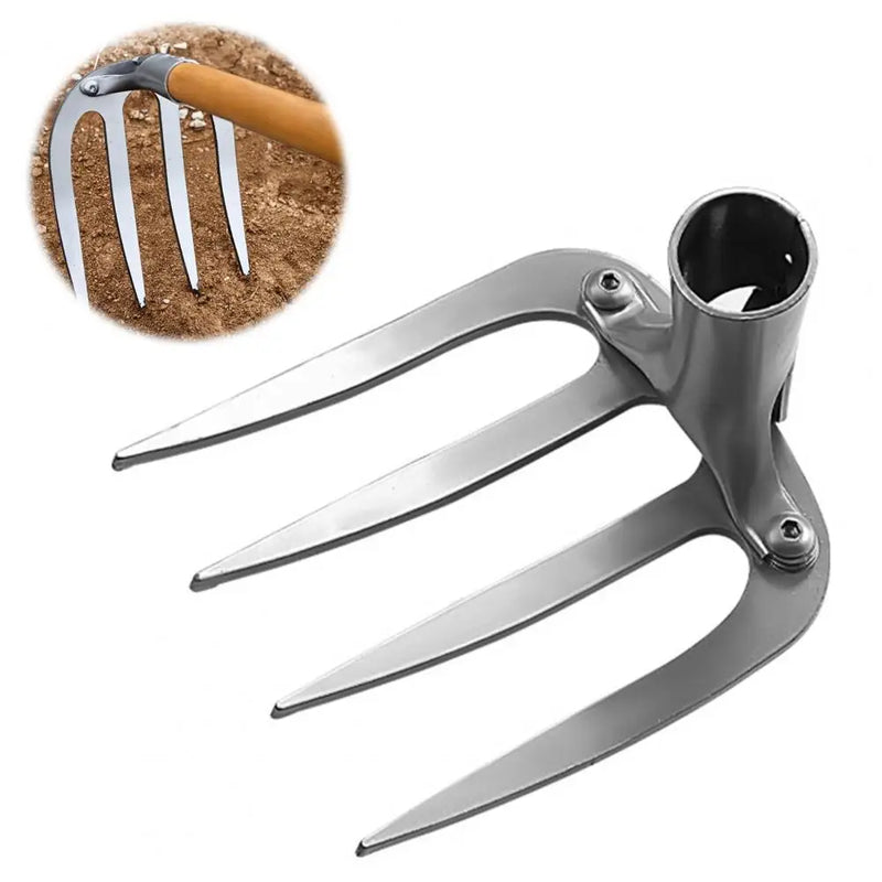 UnkrautGreif Pro | 4-Zinken Unkrautstecher | Manganstahl | Ergonomisch & Schwerlast