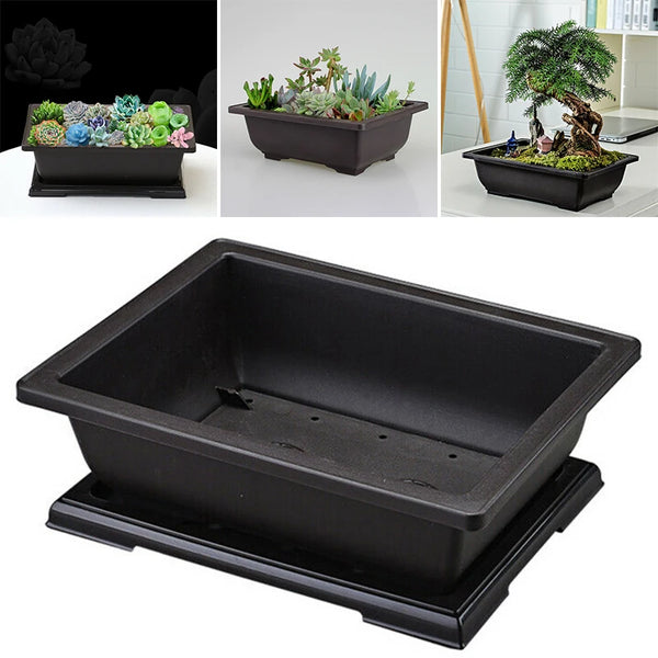 Floravintage Pflanztopf | Antik-Optik & Bruchsicher | Mit Untersetzer | 29x21x10,5 cm