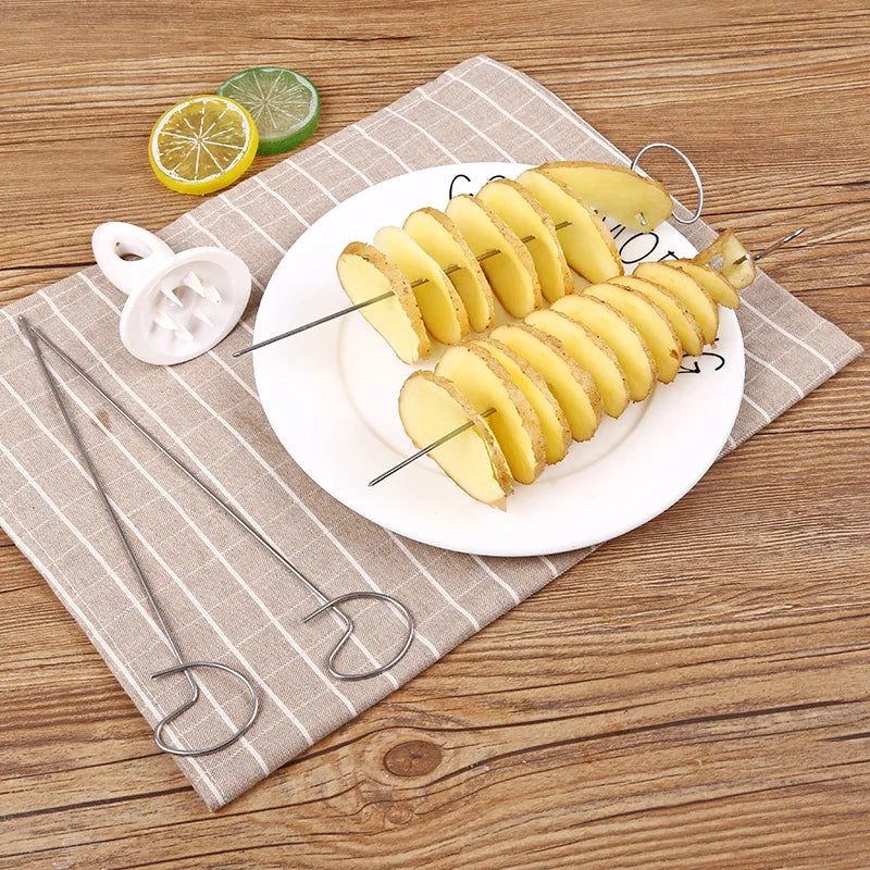 Kartoffel-Spiralschneider Spirafino BBQTwist | Edelstahl-Spiral-Cutter für Chips & Grillspieße | Für Camping, Küche & Grillabende