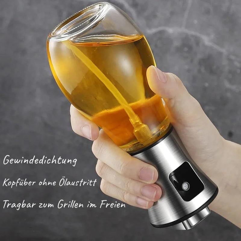CulinaMist Pro  Ölsprüher 200 ml | Feiner Nebel & verbesserte Düse | Für Öl, Essig & Zitronensaft | Edelstahl & Glas