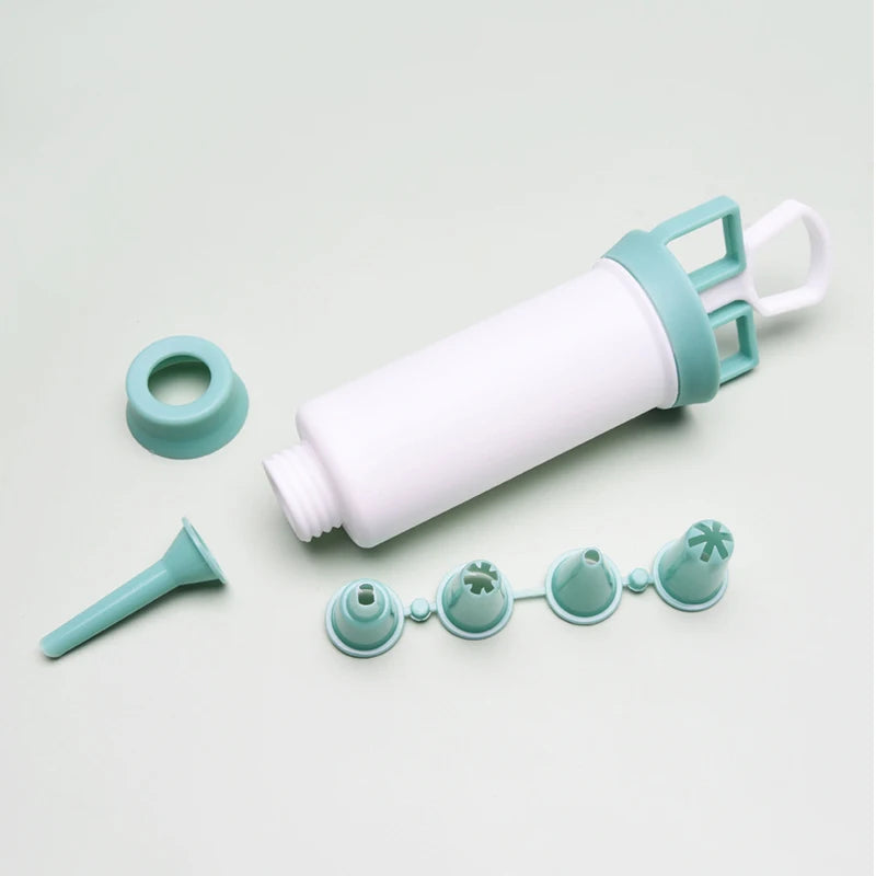 BackLia DelightPress Butterkeks-Presse & Spritzgebäck-Set | Mit Tüllen & Formen | Für Kekse, Sahne & Torten-Deko | Ergonomischer Griff
