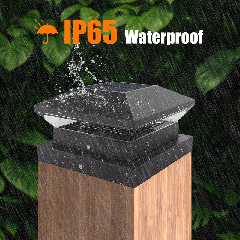 Solar-Pfostenleuchte LumiColumna | Warm- & Kaltweiß einstellbar | IP65 Wasserdicht | Für Zaun, Garten & Torpfeiler
