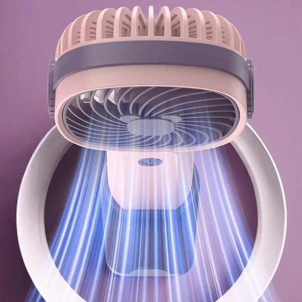 Mini USB Ventilator BreezyGo | Handlich & Tragbar | Mit Standfuß | Ideal für Büro, Reisen & Schule