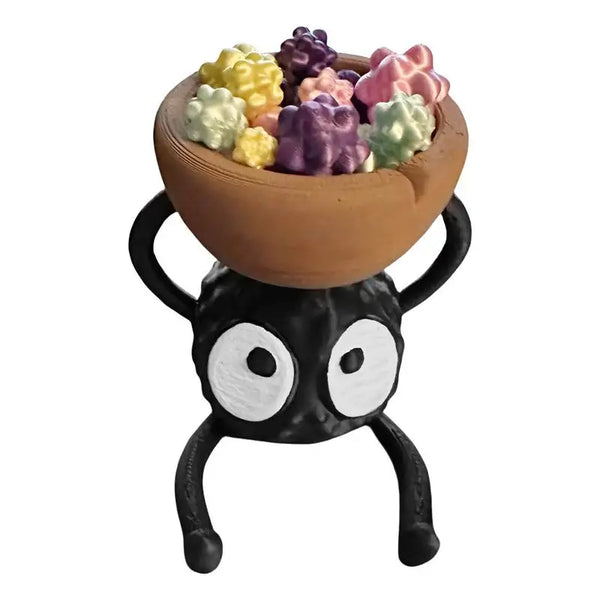 Teelichthalter Brikett-Design | 3D-gedruckt | Dekorativ & Langlebig | Schwarz