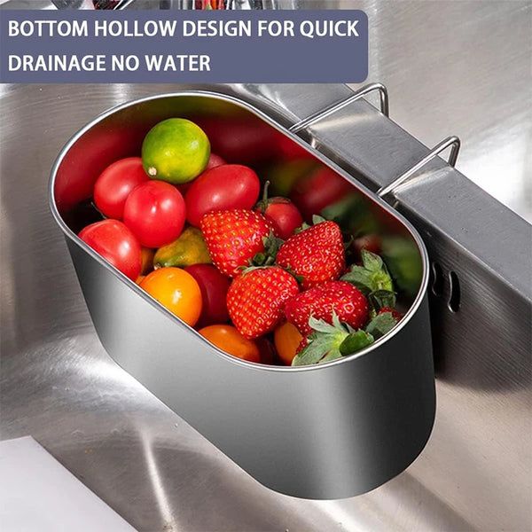 Spülsiebkorb AquaDrop Inox | Edelstahl-Abflusssieb für Spüle | Rostfrei & Langlebig | 1 Stück | ca. 200 g