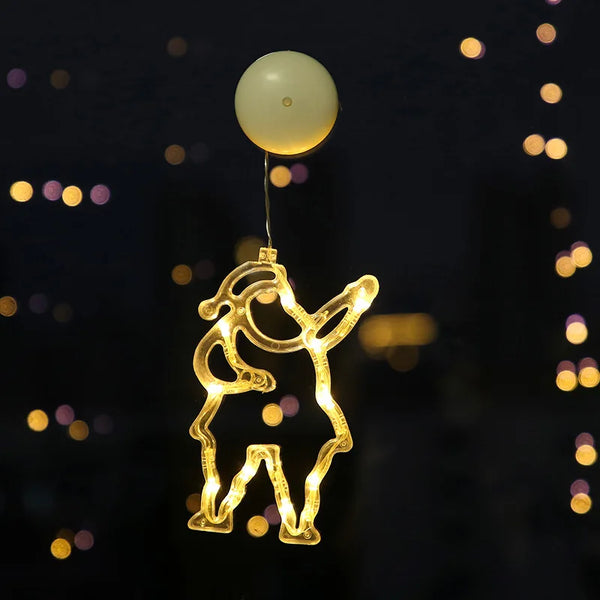 Luminova | LED Fensterlicht Weihnachten | Glocke · Schneemann · Stern | Batteriebetrieben & mit Saugnapf | Warmweiß | Fensterdeko