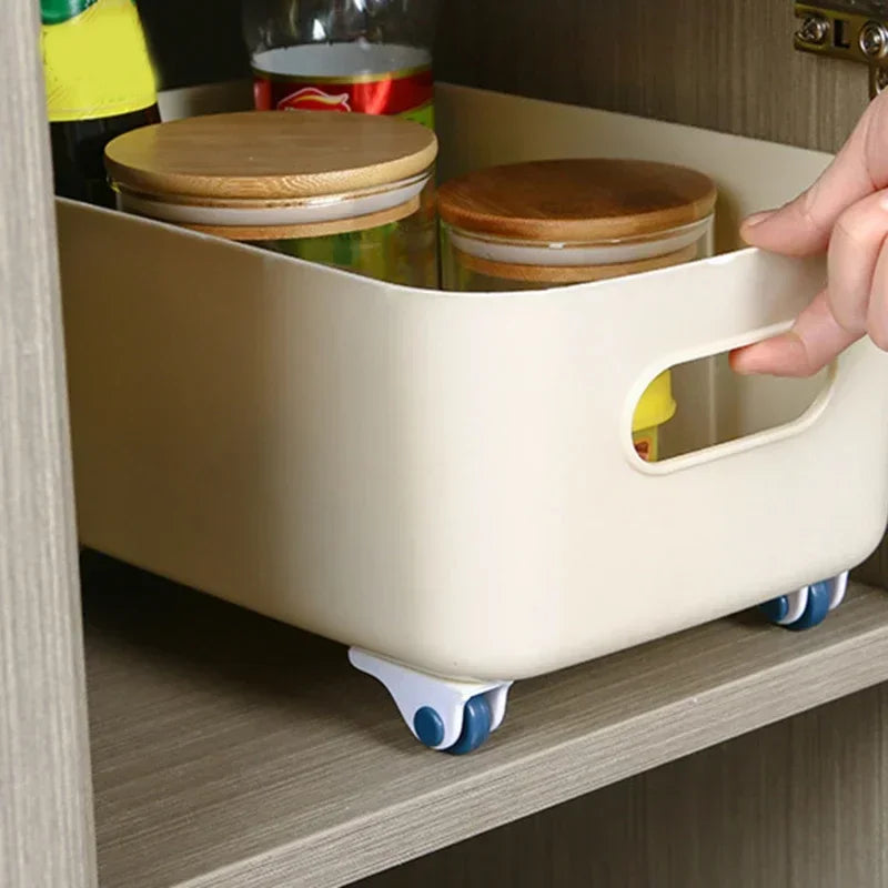 Rollino Selbstklebende Mini-Rollen | 360° drehbar | Starke Tragkraft | Universell einsetzbar für Boxen & Aufbewahrung