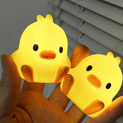 Nachtlicht Kleine Ente | LED Deko Lampe | Emaille | 6x4,5x6 cm
