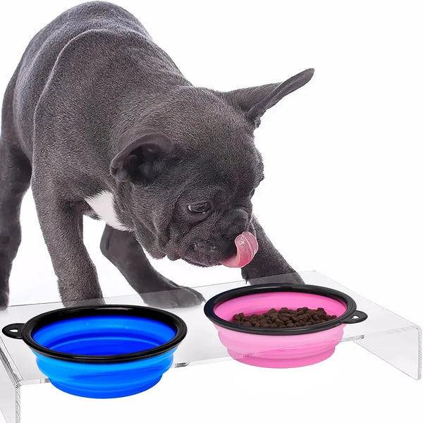 ReiseNapf FlexiBowl | 2-in-1 Faltbarer Hundenapf & Spender | Silikon | Für Unterwegs & Outdoor