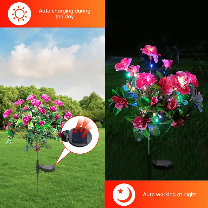 Solar Gartenlampe Lumosia | LED Azaleen | Wetterfest & Kabellos | 8h Leuchtzeit