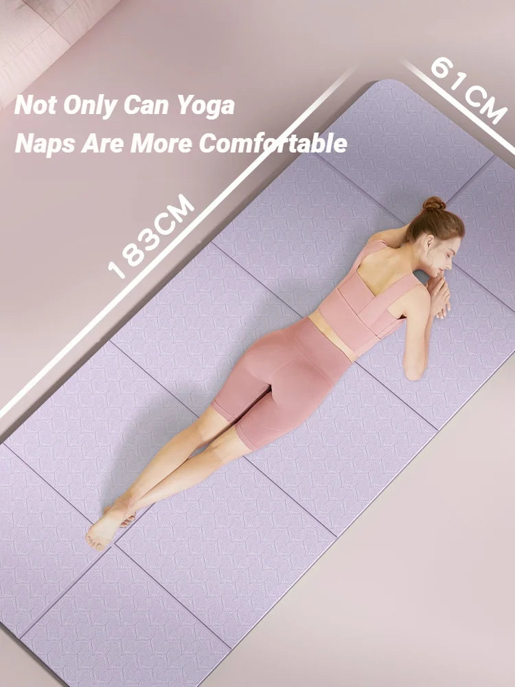 YogaMat FlexFold | Faltbar & Leicht | Beidseitig Rutschfest | Umweltfreundliches TPE