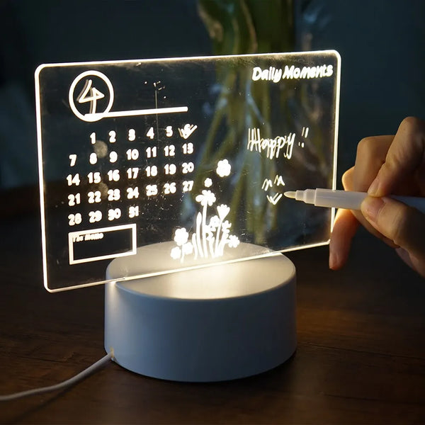 GlowNote LED-Nachrichtentafel – Kreatives Nachtlicht mit Botschaftsfunktion & USB-Aufladung