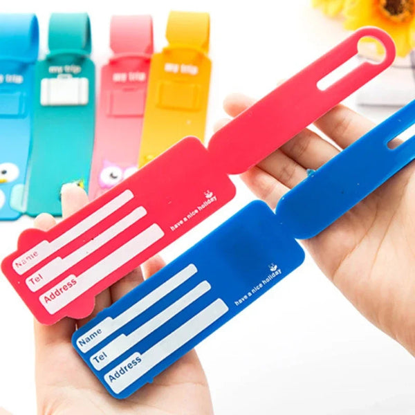 Taggidoo Kofferanhänger aus Silikon mit Tiermotiv | Adressschild für Reisen & Gepäck | Boarding Tag für Koffer & Taschen