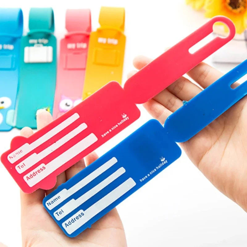 Taggidoo Kofferanhänger aus Silikon mit Tiermotiv | Adressschild für Reisen & Gepäck | Boarding Tag für Koffer & Taschen
