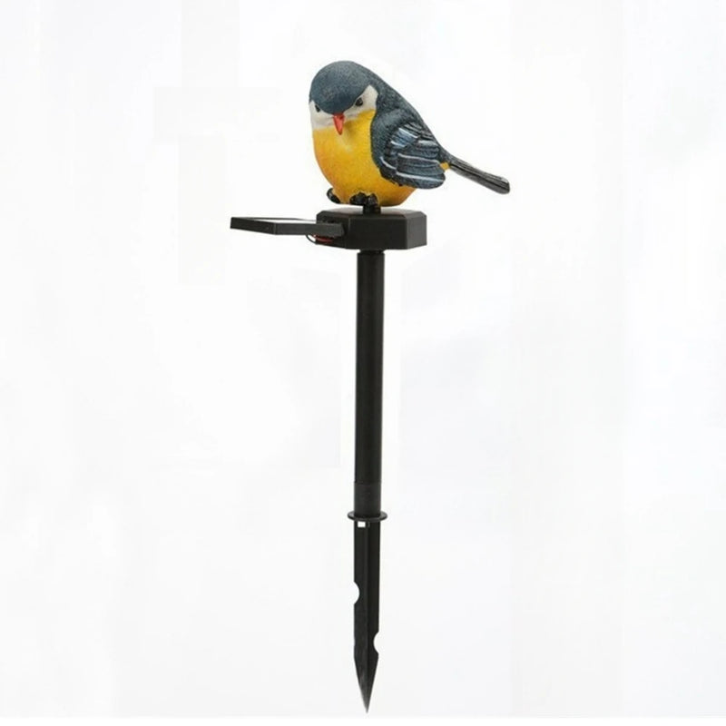 Luminavia | Solar Vogel Gartenleuchte | LED Tierfigur aus Harz | Wetterfest & dekorativ
