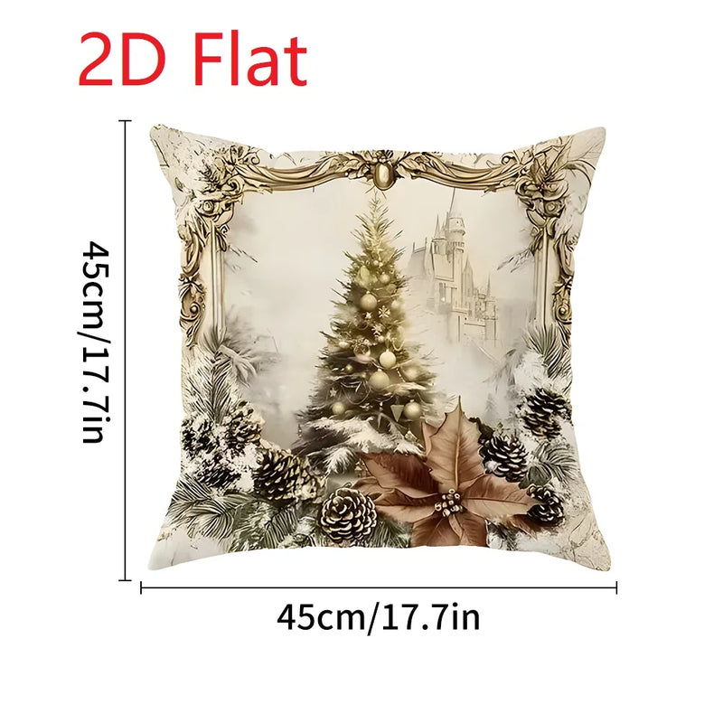 Nordzauber | Weihnachts-Kissenbezug | Weiß mit „Happy 2026“ Motiv | 45 × 45 cm | Festliche Deko für Sofa, Bett & Auto