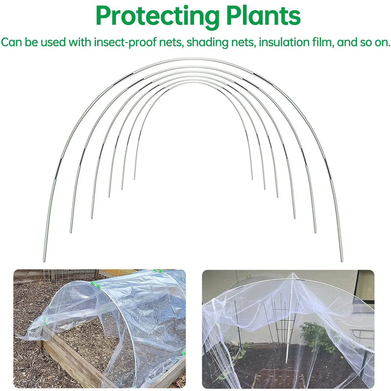 Plantura FlexGrow Gartenbügel-Set aus Fiberglas | DIY Pflanztunnel für Hochbeete & Frühbeet | Rostfrei & Wiederverwendbar | Inkl. Steckverbinder