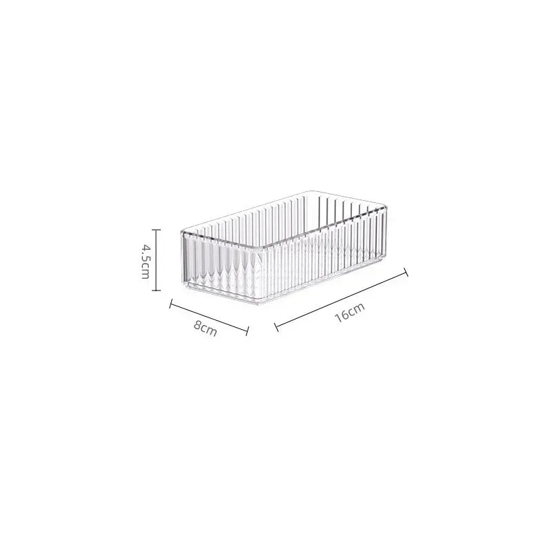 ClaryBox Transparente Aufbewahrungsbox aus Kunststoff | Stapelbar & klar | Für Schmuck, Make-up & Bürobedarf