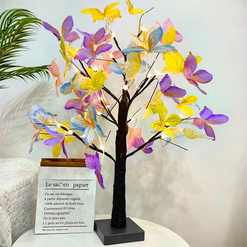 LED-Schmetterlingsbaum Lumiflora | Bonsai-Dekolicht mit verstellbaren Ästen | USB- & Batteriebetrieb | Für Zuhause & Feste