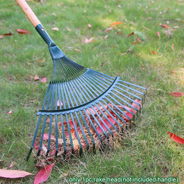 TerraPro Laubrechen Kopf Ersatz | 22-Zinken Gartenrechen aus Karbonstahl | Rostgeschützt & Langlebig | Für Gartenarbeit & Landschaftsbau