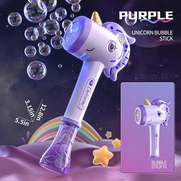 Automatischer Seifenblasenstab UniMagic Bubble Wand | Mit Lichteffekten | Für Kinder & Kleinkinder | Perfekt für Garten & Sommerpartys