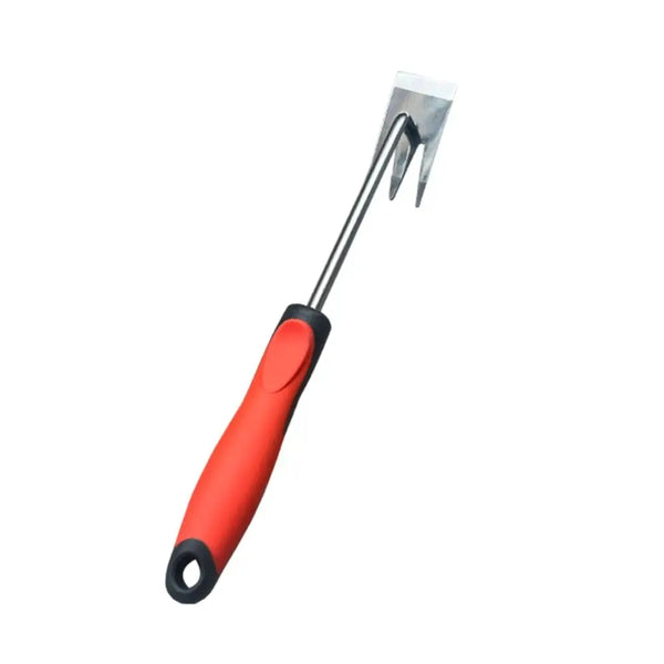 Rootix Unkrautentferner mit 3 Zinken | Edelstahl | Ergonomischer Griff | Für Beetpflege & Bodenlockerung