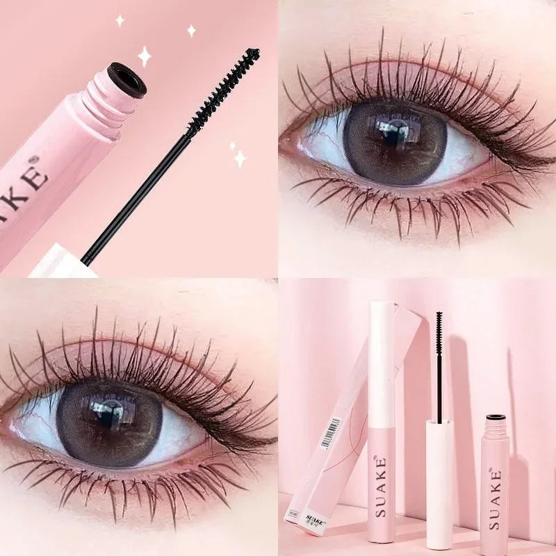 Seidenfaser-Mascara Linavelle LashLift | Ultra-Feine Bürste 2,5 mm | Wasserfest & Schnell Trocknend | Schwarz & Braun